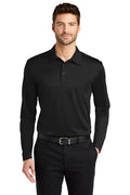 Port Authority Silk Touch Performance Long Sleeve Polo with custom logo embroidery