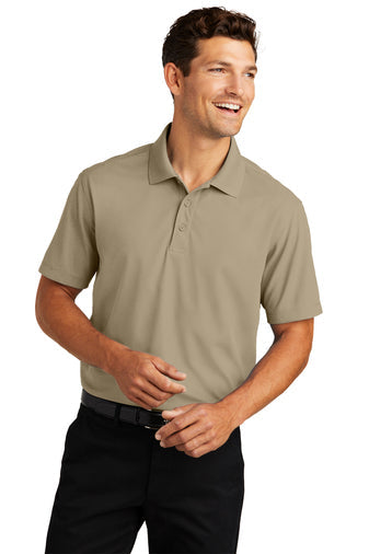 Port Authority Dry Zone Grid Polo with custom logo embroidery