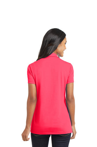 Port Authority Ladies Cotton Touch Performance Polo with custom logo embroidery