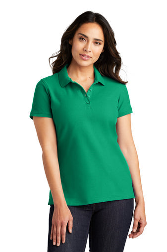 Port Authority Ladies Core Classic Pique Polo with custom logo embroidery