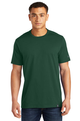 New Era Heritage Blend Crew Tee with custom logo embroidery