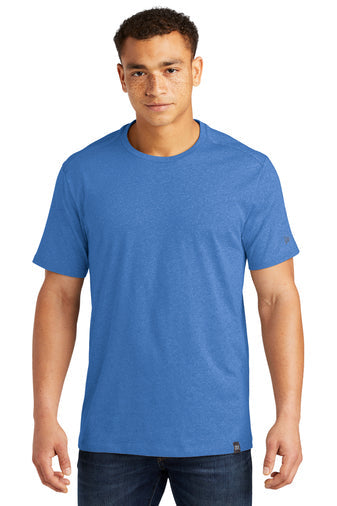 New Era Heritage Blend Crew Tee with custom logo embroidery