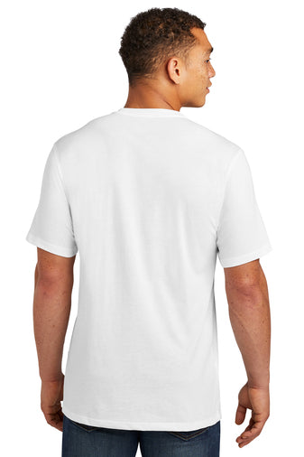 New Era Heritage Blend Crew Tee with custom logo embroidery