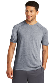 Sport-Tek PosiCharge Tri-Blend Wicking Raglan Tee with custom logo embroidery