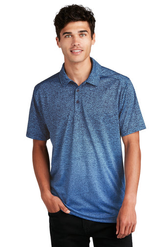 Sport-Tek Ombre Heather Polo with custom logo embroidery