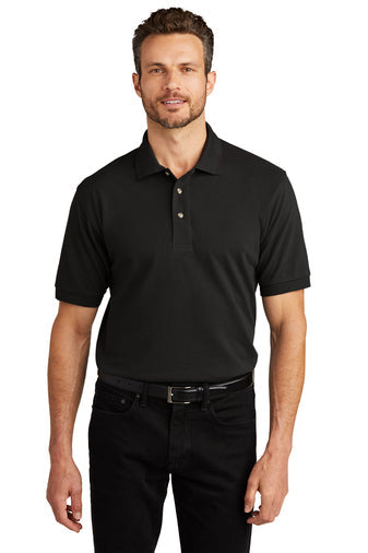 Port Authority Heavyweight Cotton Pique Polo with custom logo embroidery