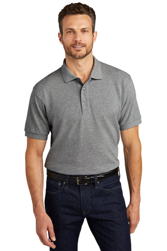Port Authority Heavyweight Cotton Pique Polo with custom logo embroidery