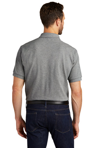Port Authority Heavyweight Cotton Pique Polo with custom logo embroidery