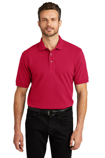 Port Authority Heavyweight Cotton Pique Polo with custom logo embroidery