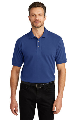 Port Authority Heavyweight Cotton Pique Polo with custom logo embroidery