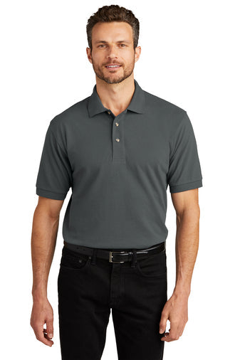 Port Authority Heavyweight Cotton Pique Polo with custom logo embroidery