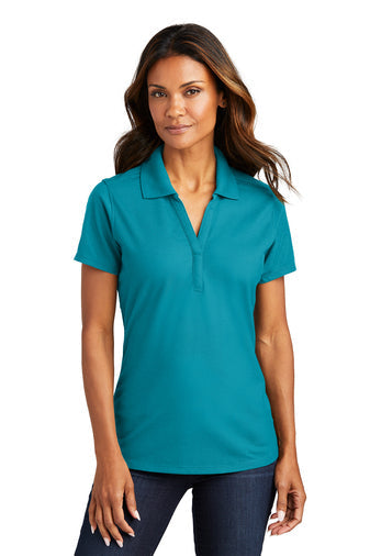 Port Authority Ladies EZPerformance Pique Polo with custom logo embroidery