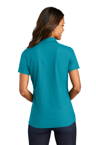Port Authority Ladies EZPerformance Pique Polo with custom logo embroidery