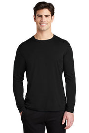 Sport-Tek Posi-UV Pro Long Sleeve Tee with custom logo embroidery