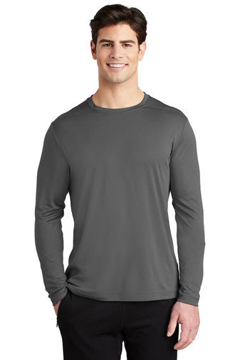 Sport-Tek Posi-UV Pro Long Sleeve Tee with custom logo embroidery