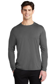 Sport-Tek Posi-UV Pro Long Sleeve Tee with custom logo embroidery