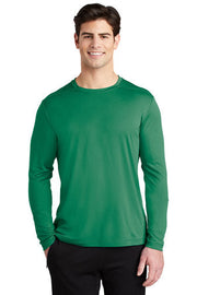 Sport-Tek Posi-UV Pro Long Sleeve Tee with custom logo embroidery