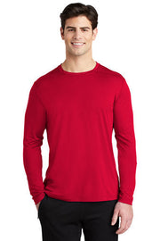 Sport-Tek Posi-UV Pro Long Sleeve Tee with custom logo embroidery