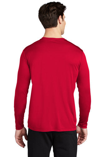 Sport-Tek Posi-UV Pro Long Sleeve Tee with custom logo embroidery