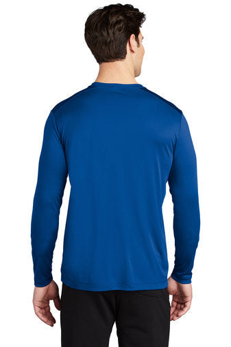 Sport-Tek Posi-UV Pro Long Sleeve Tee with custom logo embroidery