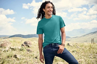 Allmade Unisex Heavyweight Recycled Cotton Tee with custom logo embroidery