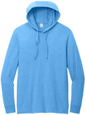 Allmade Unisex Tri-Blend Hoodie Tee with custom logo embroidery