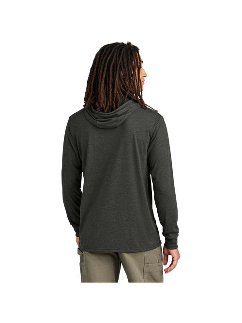 Allmade Unisex Tri-Blend Hoodie Tee with custom logo embroidery