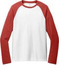 Allmade Unisex Tri-Blend Long Sleeve Colorblock Raglan with custom logo embroidery
