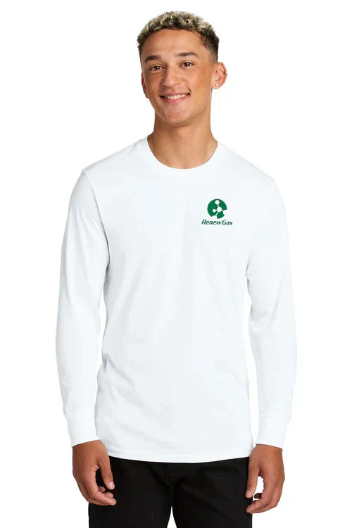 Allmade Unisex Long Sleeve Organic Cotton Tee with custom logo embroidery