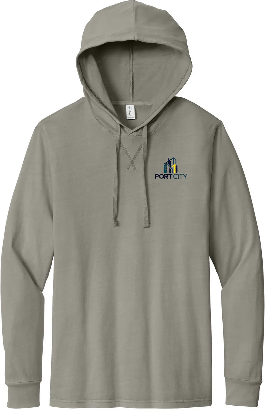 Allmade Unisex Mineral Dye Organic Cotton Hoodie Tee with custom logo embroidery