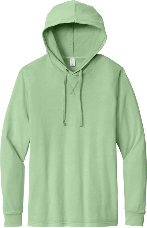 Allmade Unisex Mineral Dye Organic Cotton Hoodie Tee with custom logo embroidery