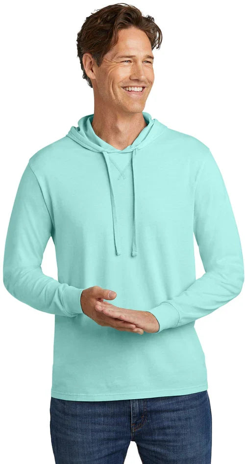 Allmade Unisex Mineral Dye Organic Cotton Hoodie Tee with custom logo embroidery