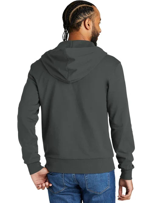 Allmade Unisex Organic French Terry Full-Zip Hoodie with custom logo embroidery