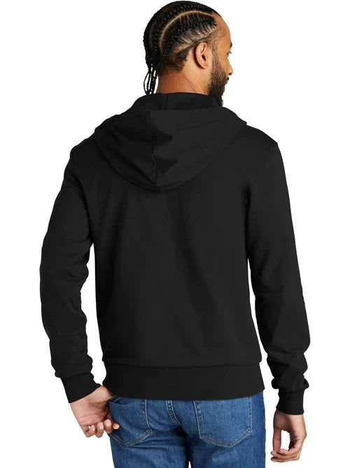 Allmade Unisex Organic French Terry Full-Zip Hoodie with custom logo embroidery