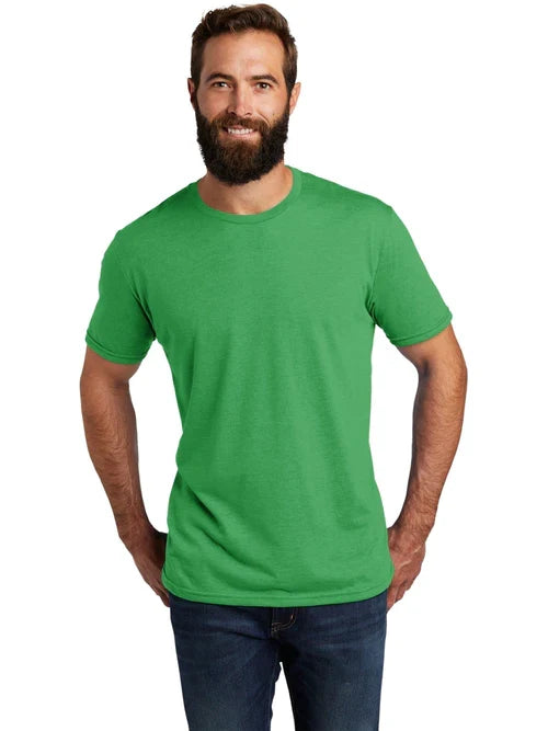Allmade Unisex Tri-Blend Tee with custom logo embroidery