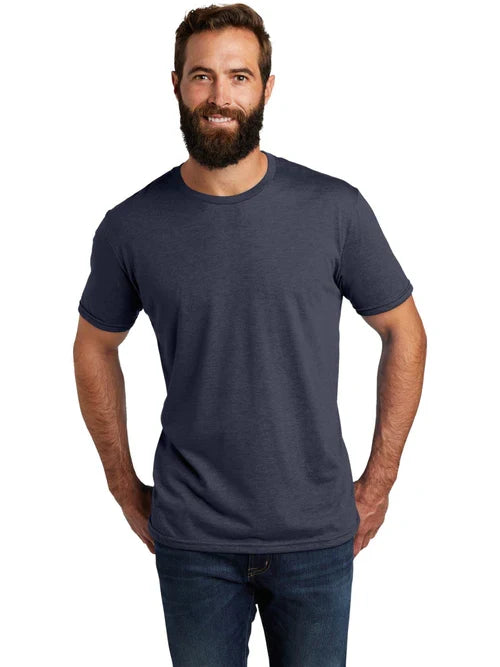 Allmade Unisex Tri-Blend Tee with custom logo embroidery