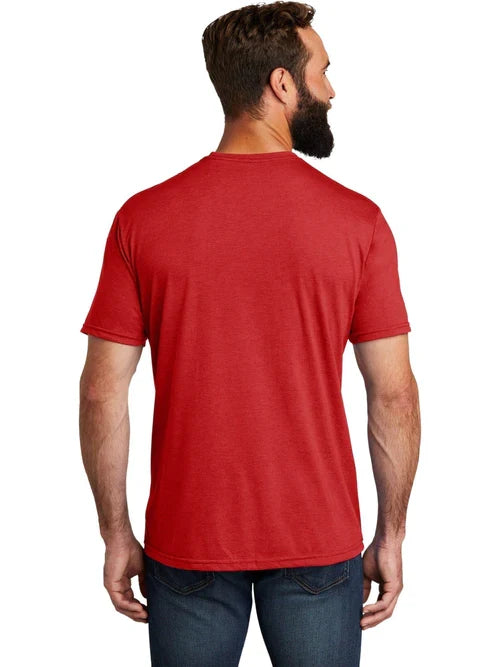 Allmade Unisex Tri-Blend Tee with custom logo embroidery