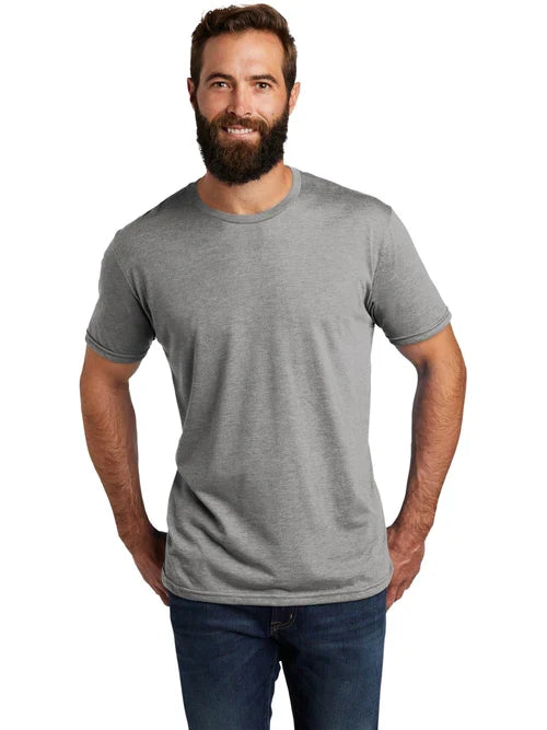 Allmade Unisex Tri-Blend Tee with custom logo embroidery