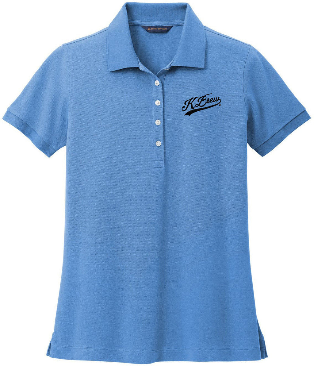 Brooks Brothers Women’s Pima Cotton Pique Polo with custom logo embroidery