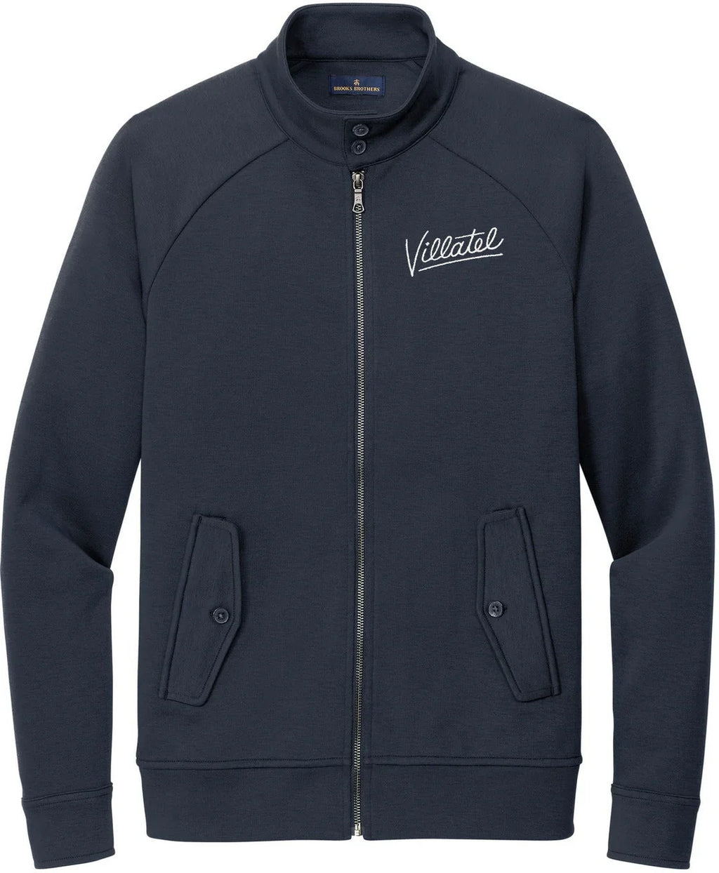Brooks Brothers Double-Knit Full-Zip with custom logo embroidery