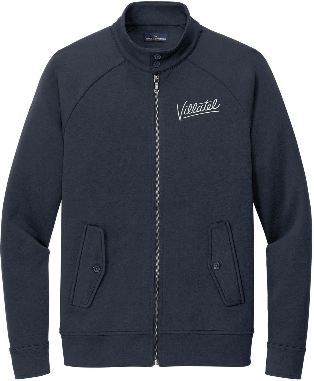 Brooks Brothers Double-Knit Full-Zip with custom logo embroidery