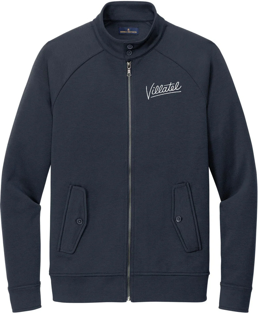 Brooks Brothers Double-Knit Full-Zip with custom logo embroidery