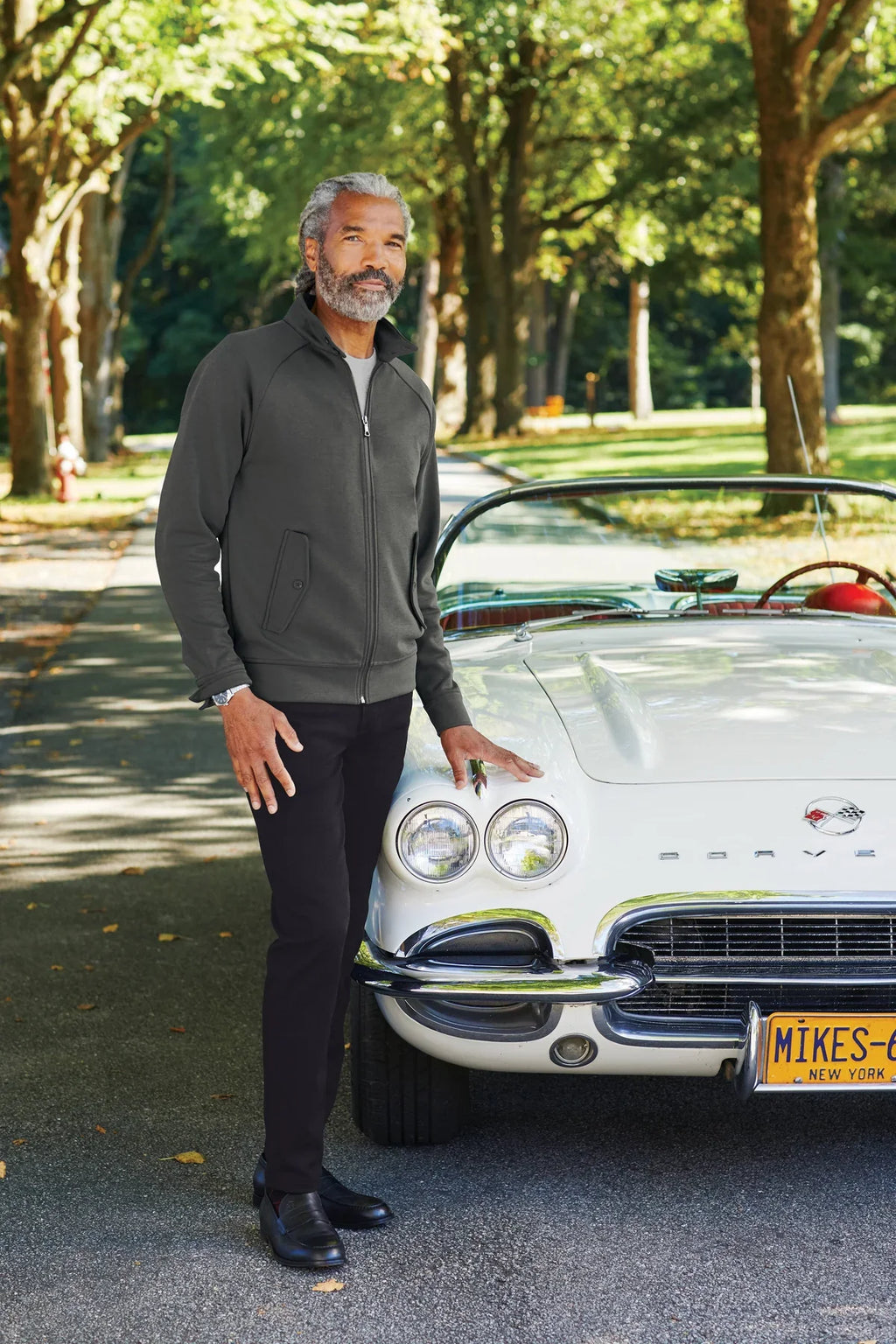 Brooks Brothers Double-Knit Full-Zip with custom logo embroidery