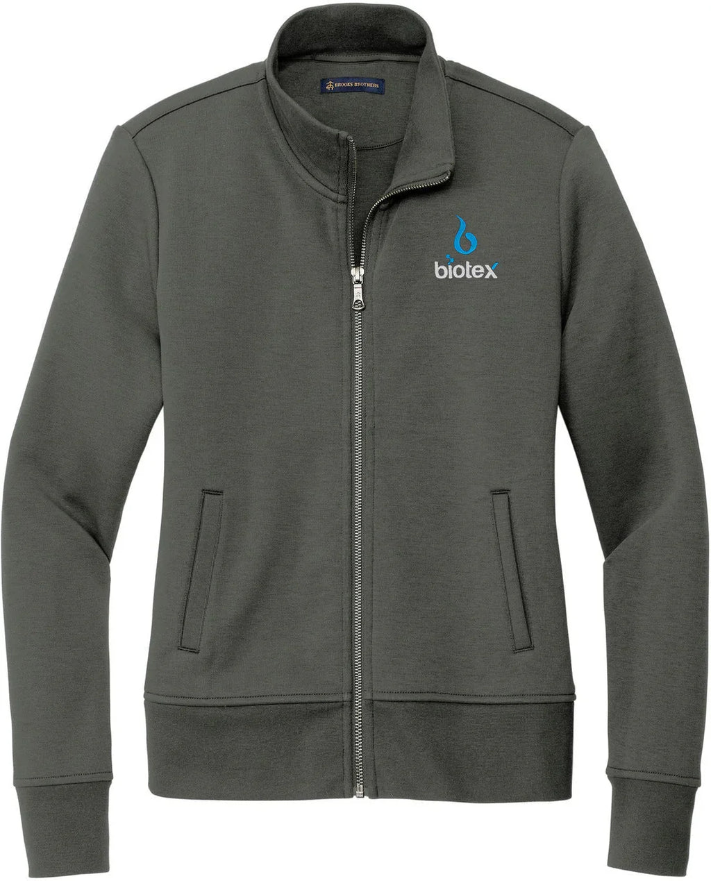 Brooks Brothers Women’s Double-Knit Full-Zip with custom logo embroidery
