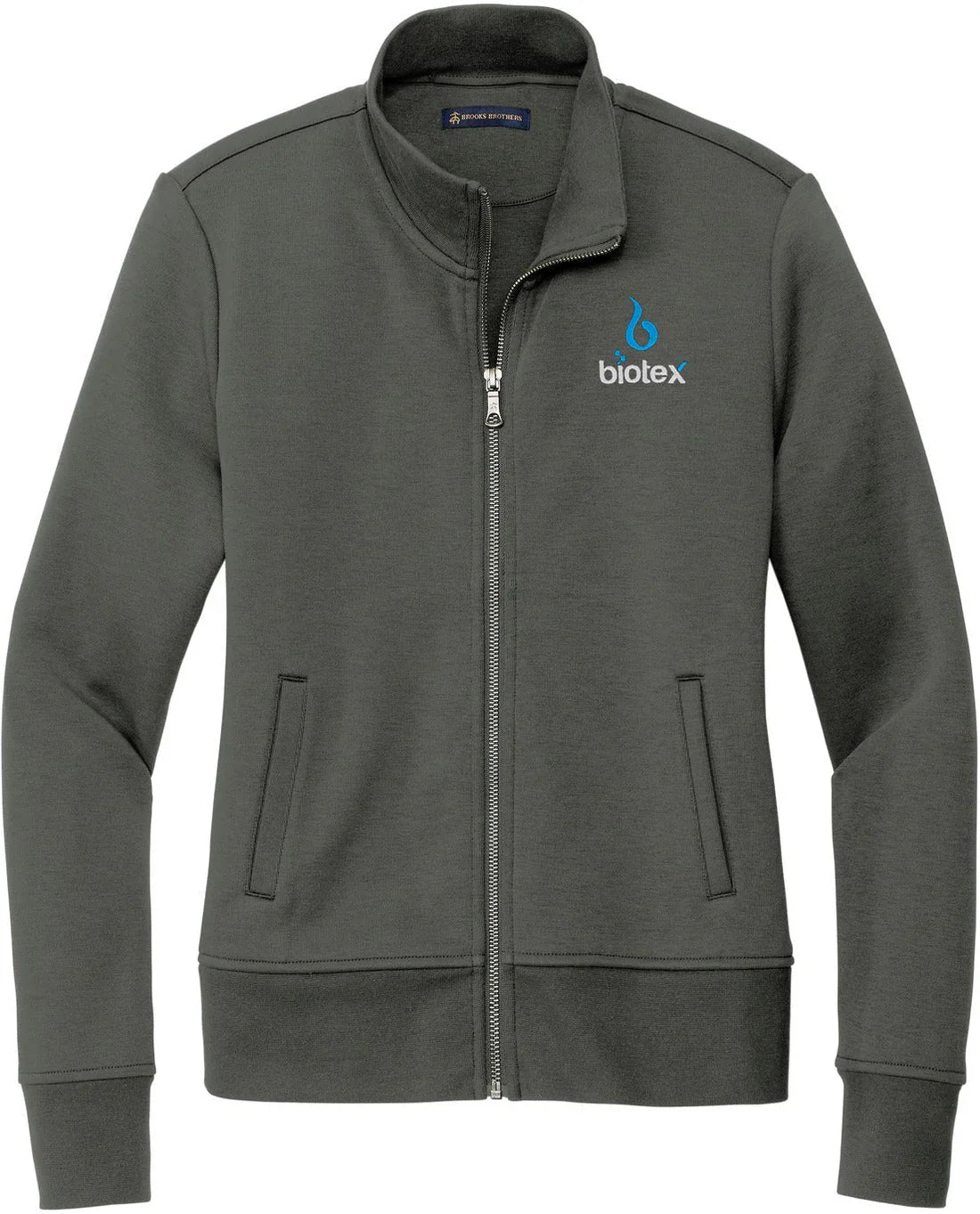 Brooks Brothers Women’s Double-Knit Full-Zip with custom logo embroidery