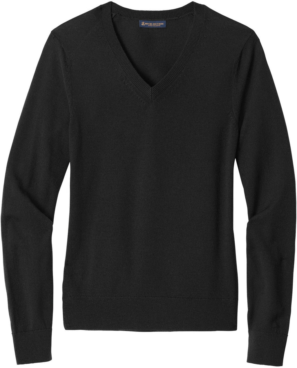 Brooks Brothers Ladies Washable Merino V-Neck Sweater with custom logo embroidery
