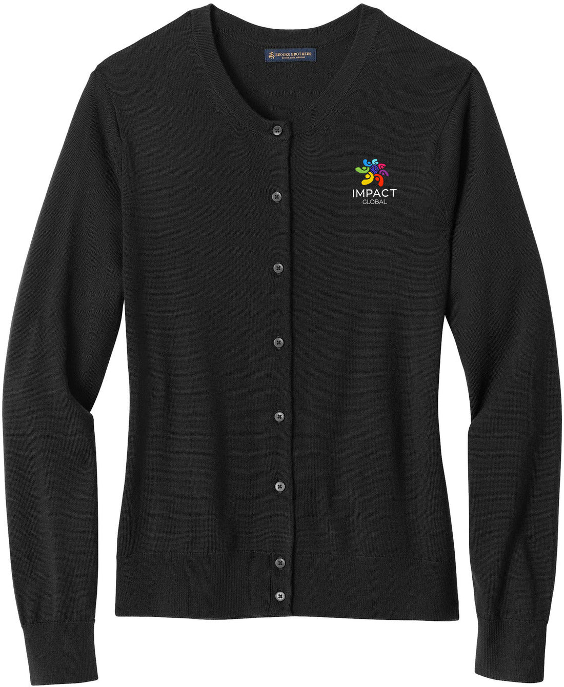 Brooks Brothers Women’s Washable Merino Cardigan Sweater with custom logo embroidery