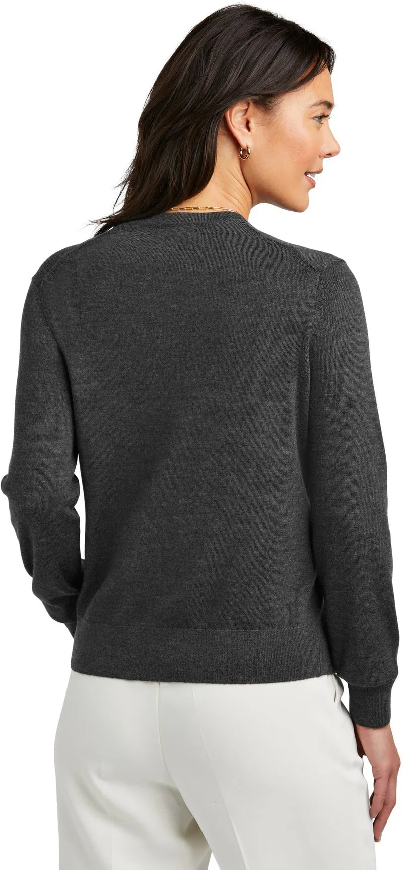 Brooks Brothers Women’s Washable Merino Cardigan Sweater with custom logo embroidery