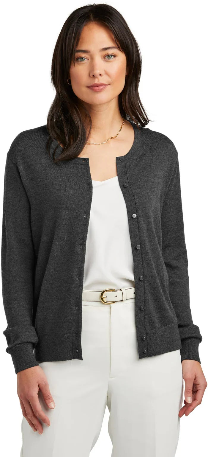 Brooks Brothers Women’s Washable Merino Cardigan Sweater with custom logo embroidery