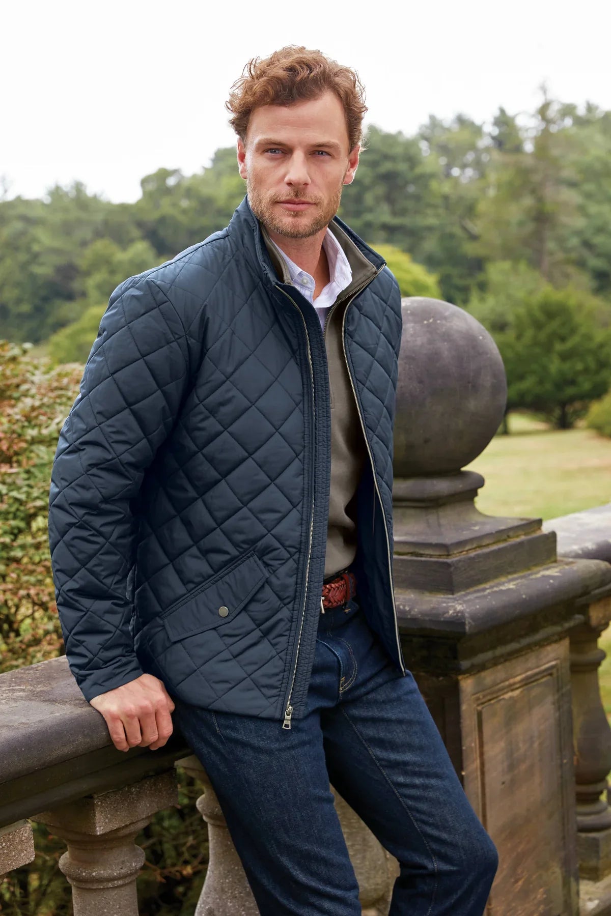 Brooks Brothers Quilted Jacket with custom logo embroidery